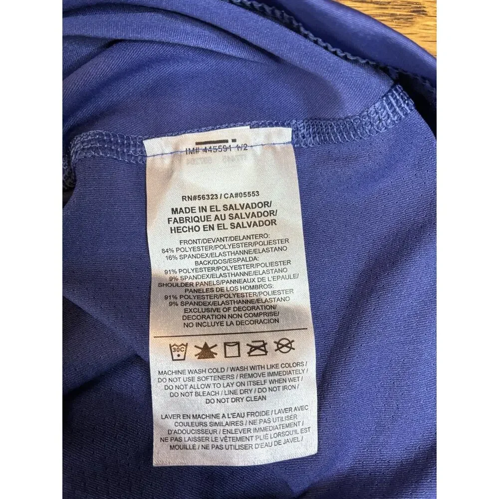 Nike Dri Fit Women's Large Purple Tank with Teal Logo